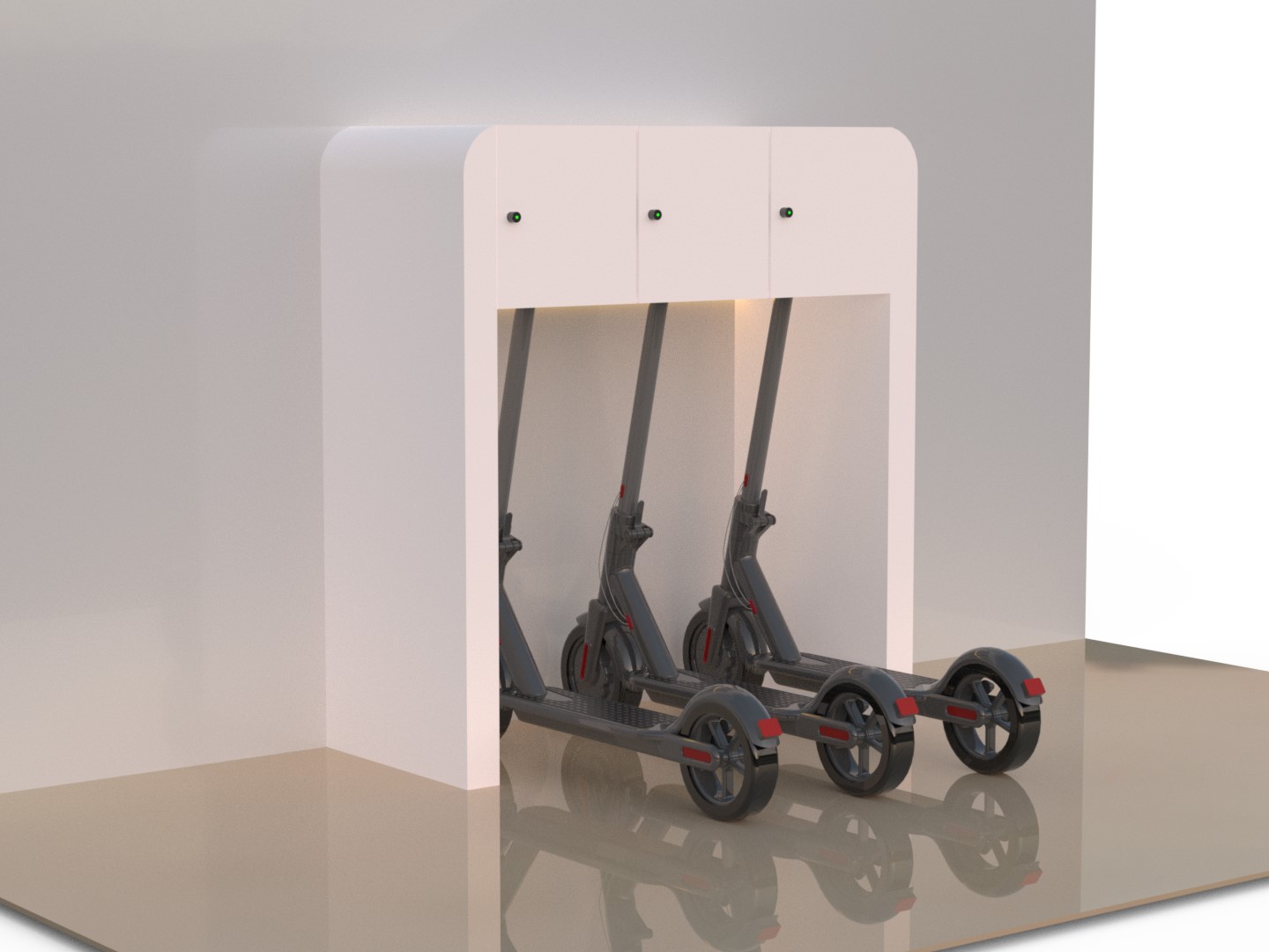 Aparcamiento patinetes Elite es un mobiliario elegante, seguro y fácil de usar.